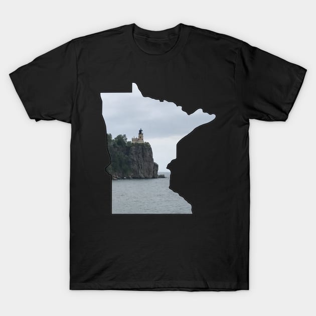 Minnesota State Outline (Split Rock State Park) T-Shirt by gorff